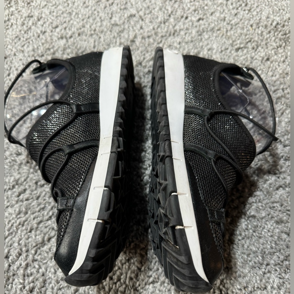 Jimmy Choo Andrea Bungee Lace Slip On Sneakers - black/metallic Size 7.5 US - Picture 4 of 12